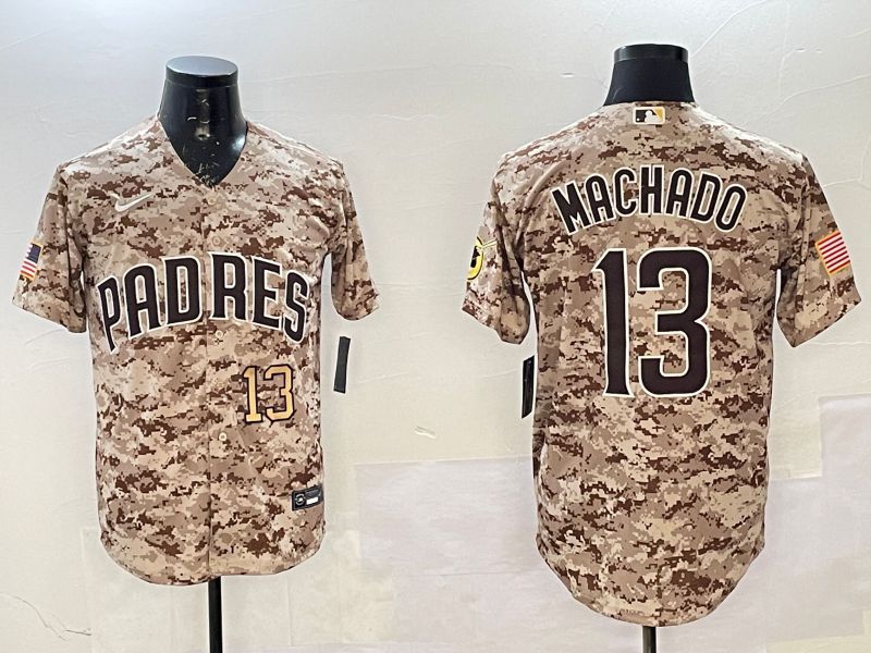 Men San Diego Padres #13 Machado Camo Game 2025 Nike MLB Jersey style 7->san diego padres->MLB Jersey